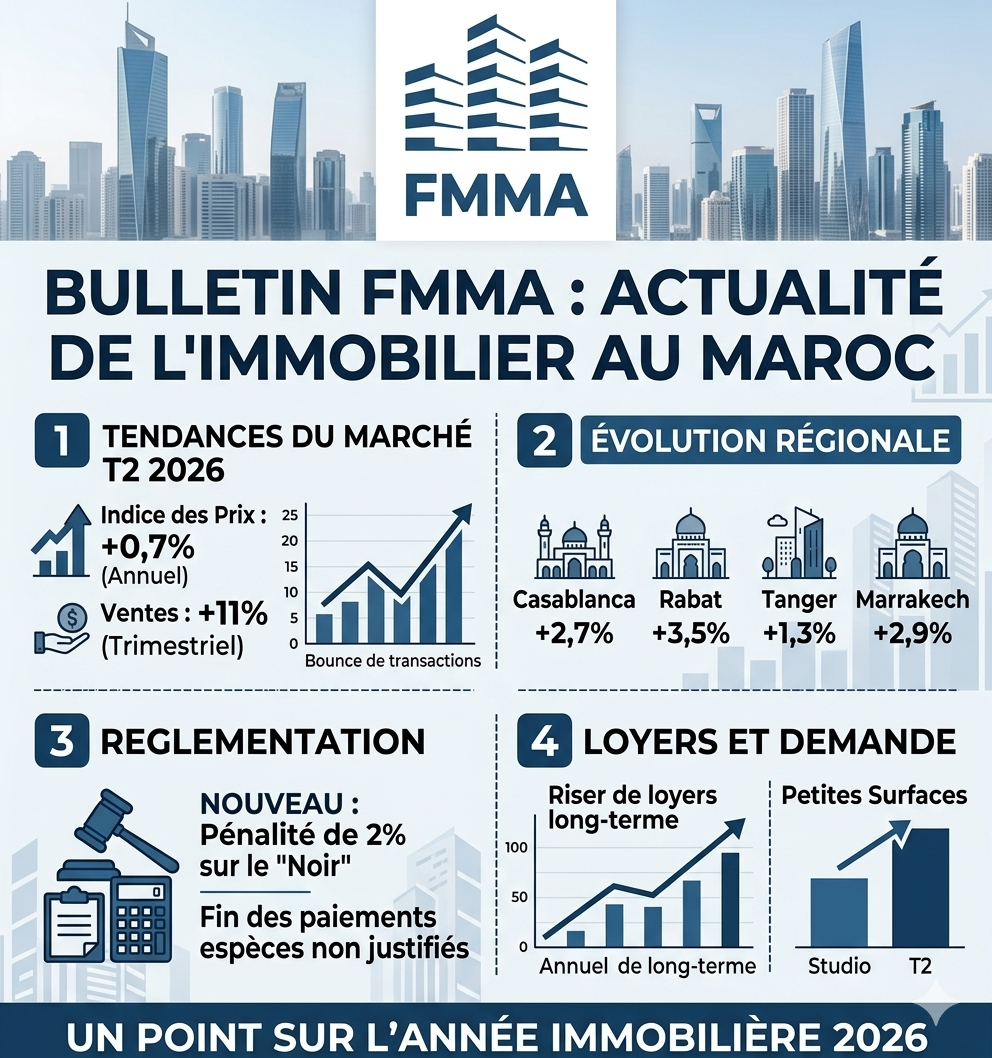 Marché immobilier : hausse de 0,7% des prix au T2-2026